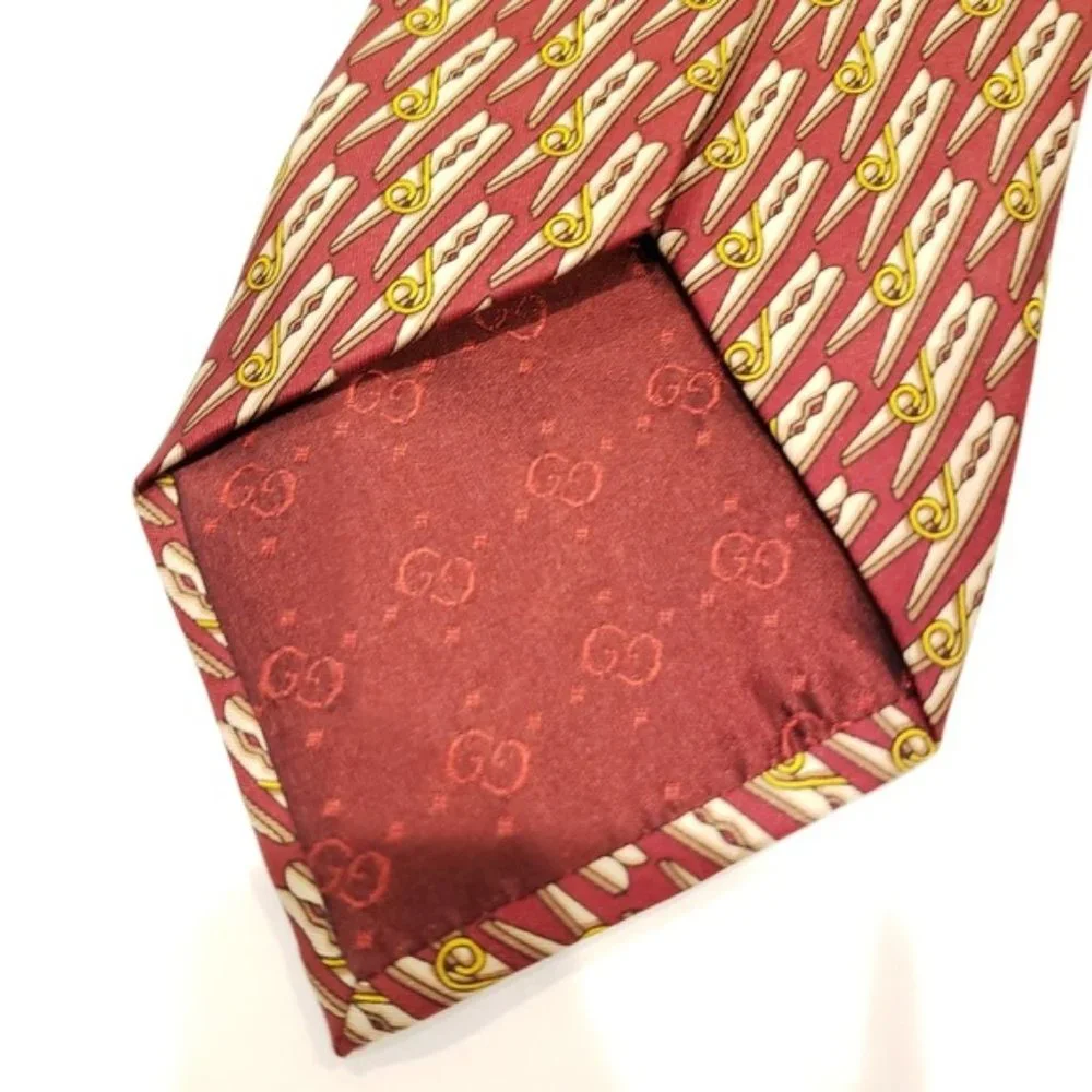 Gucci clothespin mens necktie
